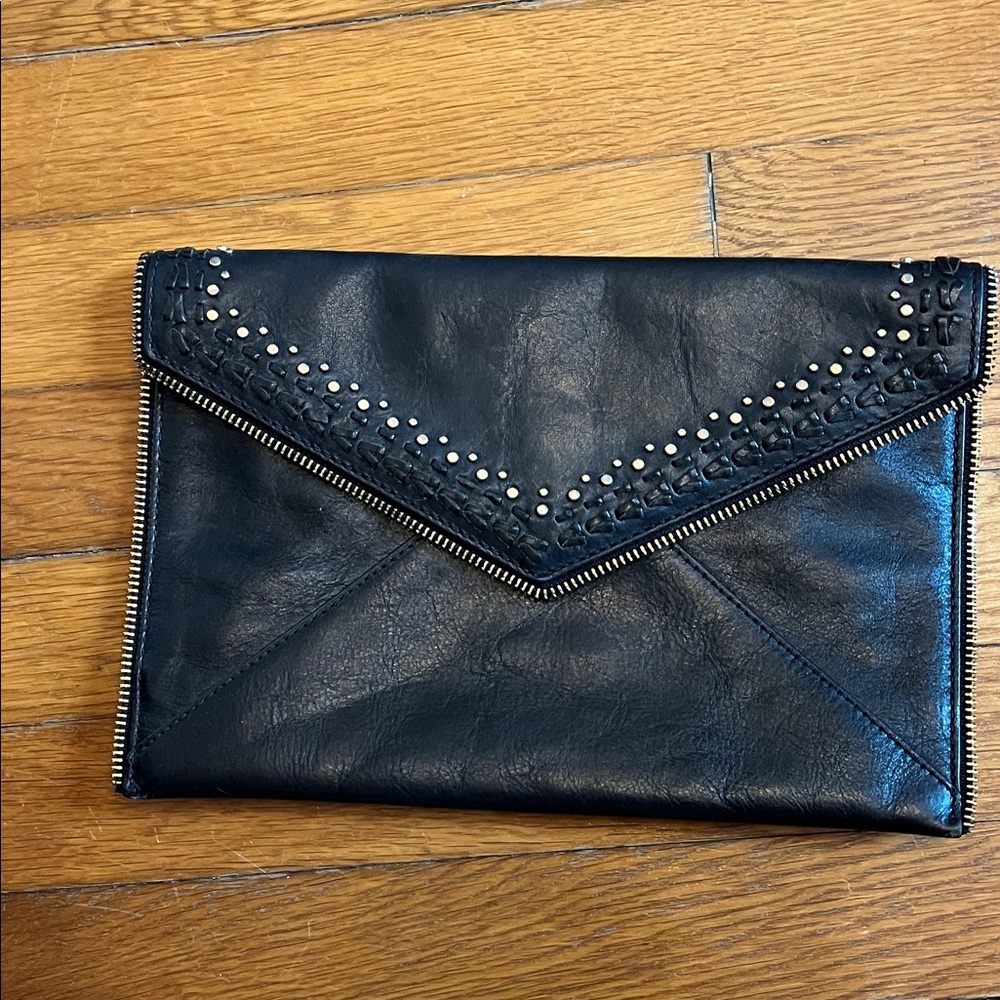 Rebecca Minkoff Black Leather Clutch